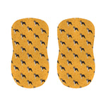 Yellow Boston Terrier Pattern Print Bar Stool Covers