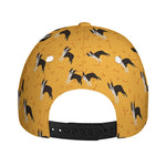 Yellow Boston Terrier Pattern Print Baseball Cap