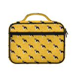 Yellow Boston Terrier Pattern Print Briefcase Bible Bag