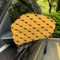 Yellow Boston Terrier Pattern Print Car Side Mirror Covers