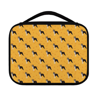 Yellow Boston Terrier Pattern Print Classic Bible Case