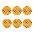 Yellow Boston Terrier Pattern Print Coaster Set