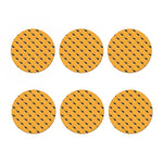 Yellow Boston Terrier Pattern Print Coaster Set