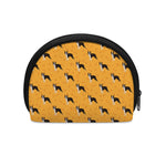 Yellow Boston Terrier Pattern Print Coin Purse