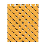 Yellow Boston Terrier Pattern Print Curtain