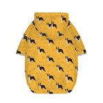 Yellow Boston Terrier Pattern Print Dog Zip Up Hoodie