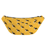 Yellow Boston Terrier Pattern Print Fanny Pack