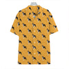 Yellow Boston Terrier Pattern Print Hawaiian Shirt