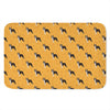 Yellow Boston Terrier Pattern Print Indoor Door Mat