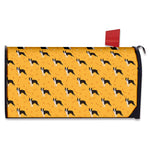 Yellow Boston Terrier Pattern Print Mailbox Cover