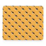 Yellow Boston Terrier Pattern Print Mouse Pad