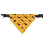 Yellow Boston Terrier Pattern Print Over The Collar Dog Bandana