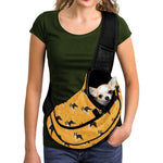 Yellow Boston Terrier Pattern Print Pet Sling Carrier