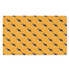 Yellow Boston Terrier Pattern Print Polyester Doormat