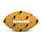 Yellow Boston Terrier Pattern Print Rugby Ball