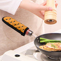 Yellow Boston Terrier Pattern Print Skillet Handle Cover