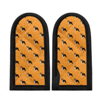 Yellow Boston Terrier Pattern Print Skillet Handle Cover