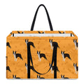 Yellow Boston Terrier Pattern Print Utility Tote Bag