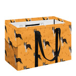 Yellow Boston Terrier Pattern Print Utility Tote Bag