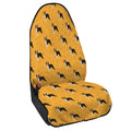 Yellow Boston Terrier Pattern Print Waterproof Car Seat Cover