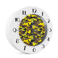 Yellow Brown And Black Camouflage Print Alarm Clock