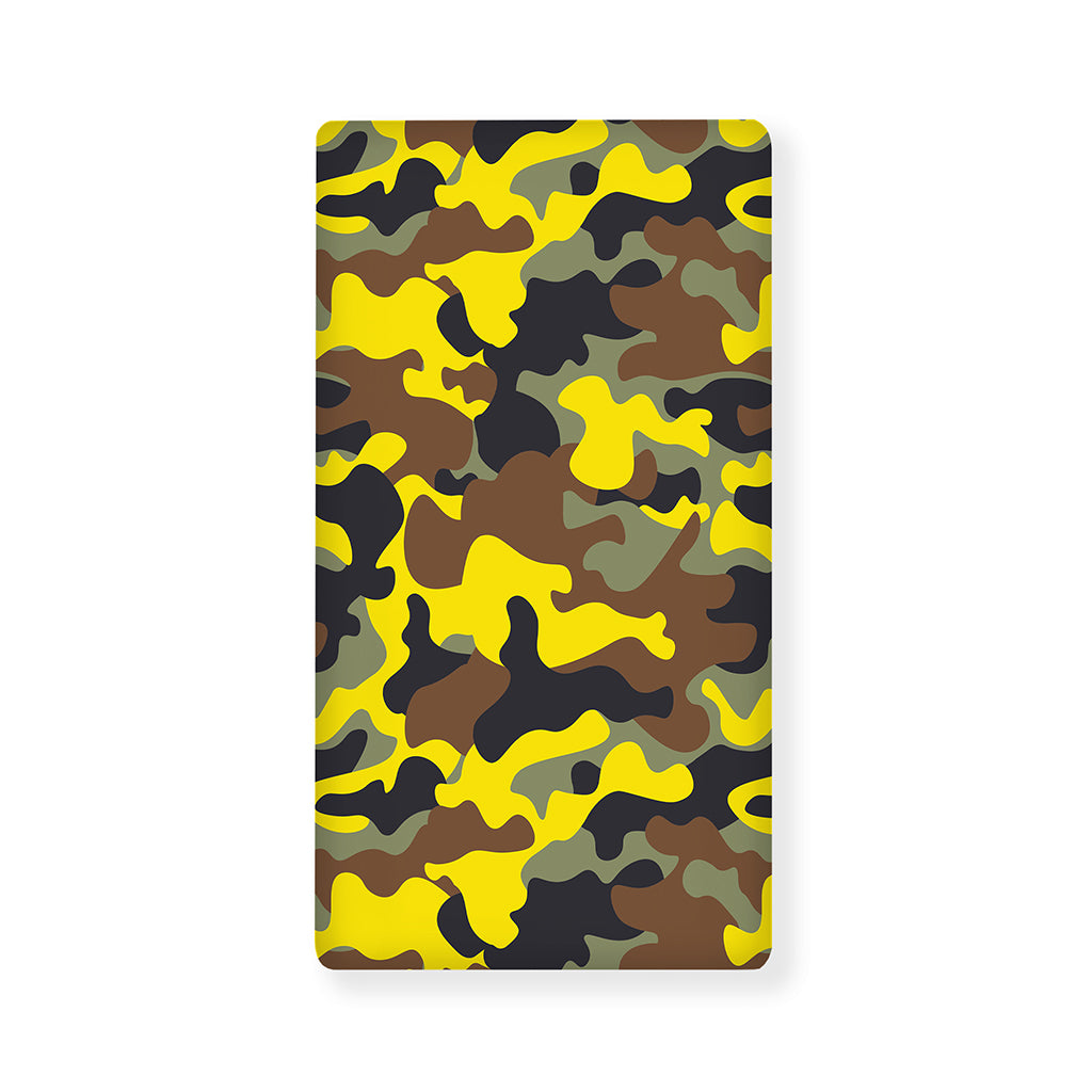 Yellow Brown And Black Camouflage Print Baby Crib Sheet