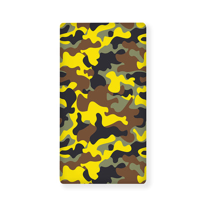 Yellow Brown And Black Camouflage Print Baby Crib Sheet