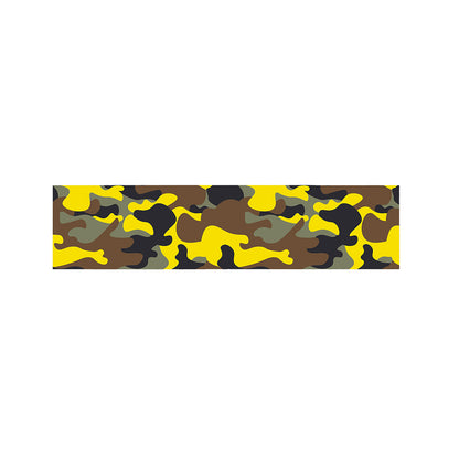 Yellow Brown And Black Camouflage Print Bed Runner
