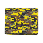 Yellow Brown And Black Camouflage Print Bifold Wallet