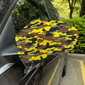 Yellow Brown And Black Camouflage Print Car Side Mirror Covers