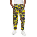 Yellow Brown And Black Camouflage Print Cotton Sweatpants