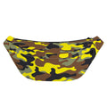 Yellow Brown And Black Camouflage Print Fanny Pack