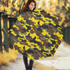 Yellow Brown And Black Camouflage Print Foldable Umbrella