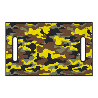 Yellow Brown And Black Camouflage Print Golf Cart Seat Cover