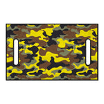 Yellow Brown And Black Camouflage Print Golf Cart Seat Cover