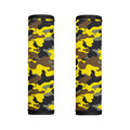 Yellow Brown And Black Camouflage Print Handle Covers