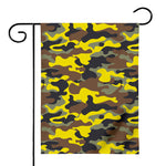 Yellow Brown And Black Camouflage Print House Flag