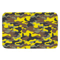 Yellow Brown And Black Camouflage Print Indoor Door Mat
