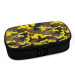 Yellow Brown And Black Camouflage Print Insulin Cooler Travel Case