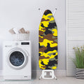 Yellow Brown And Black Camouflage Print Ironing Board Cover