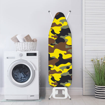 Yellow Brown And Black Camouflage Print Ironing Board Cover