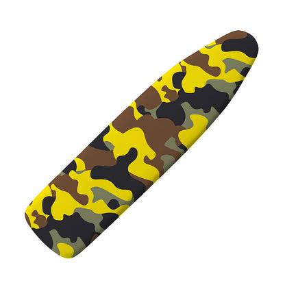 Yellow Brown And Black Camouflage Print Ironing Board Cover