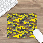 Yellow Brown And Black Camouflage Print Mouse Pad