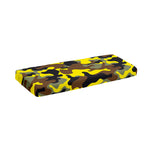 Yellow Brown And Black Camouflage Print Piano Keyboard Cover
