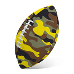 Yellow Brown And Black Camouflage Print Rugby Ball