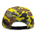 Yellow Brown And Black Camouflage Print Snapback Cap