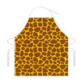 Yellow Brown Giraffe Pattern Print Adjustable Apron