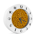 Yellow Brown Giraffe Pattern Print Alarm Clock