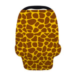 Yellow Brown Giraffe Pattern Print Baby Seat Cover