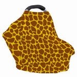 Yellow Brown Giraffe Pattern Print Baby Seat Cover